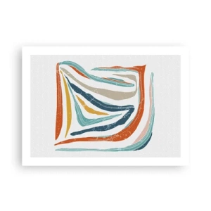 Plakát - Přátelsky usměvavá abstrakce - 70x50 cm