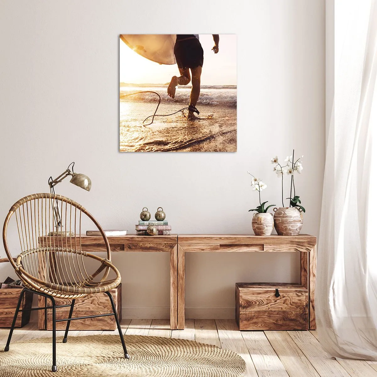 Obraz na plátně - Vstříc vlně - 70x70 cm