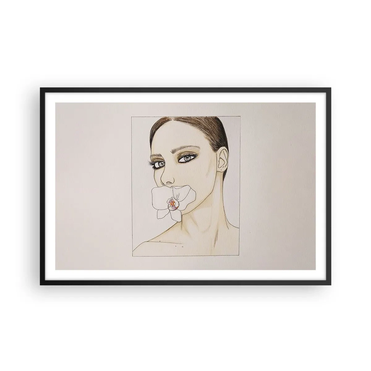 Plakát v černém rámu - Symbol elegance a krásy - 91x61 cm