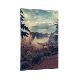 Obraz na skle - Nad podzimním lesem - 80x120 cm