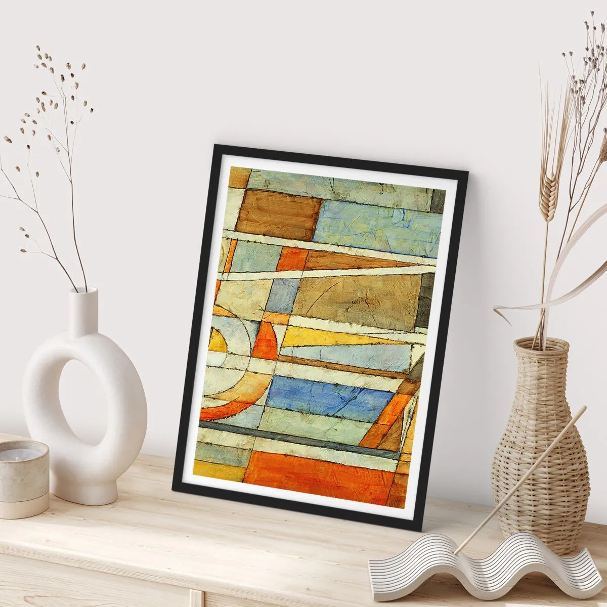 Plakát v černém rámu - Kubismus na stavbě - 61x91 cm