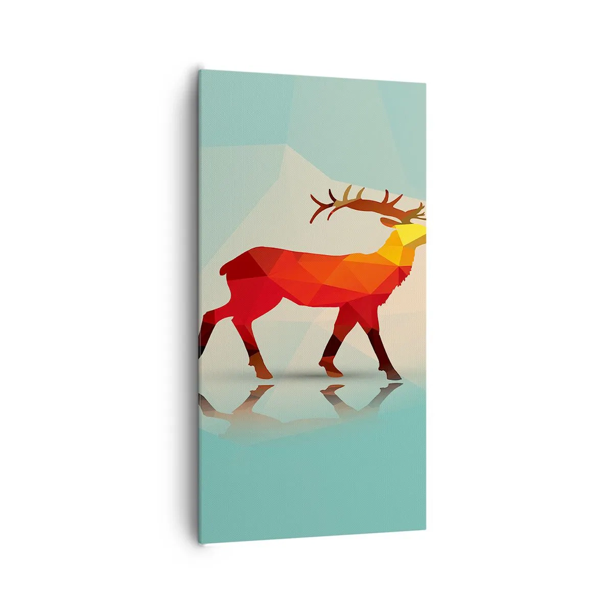 Obraz na plátně - Geometrický jelen - 65x120 cm