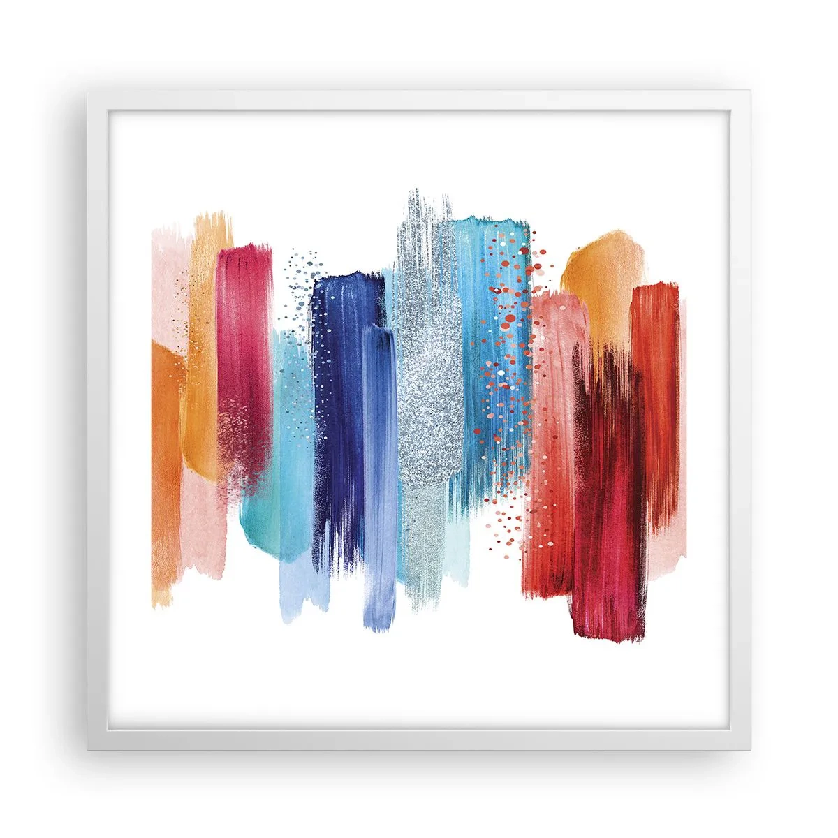 Plakát v bílém rámu - Nahoru a dolů  - 50x50 cm