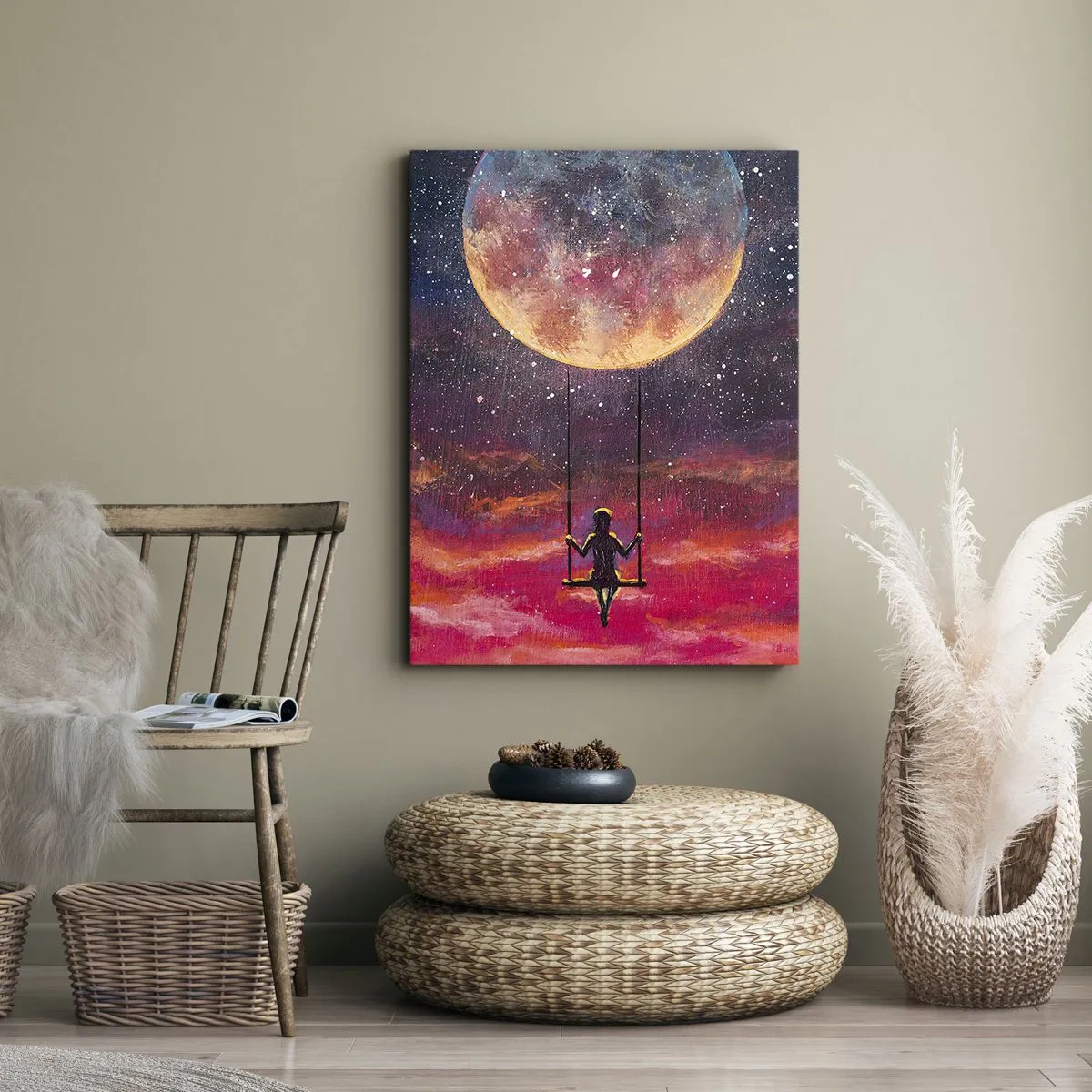 Obraz na plátně - Stavět si vzdušné zámky - 65x120 cm