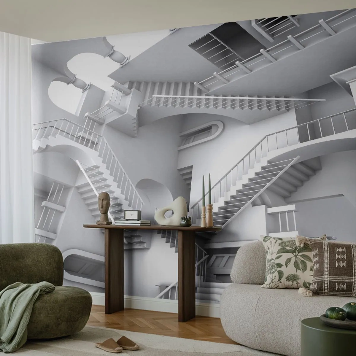 Fototapeta Premium Sand - Paradoxy prostoru - Abstrakce, 3D, Architektura - 500x350 cm