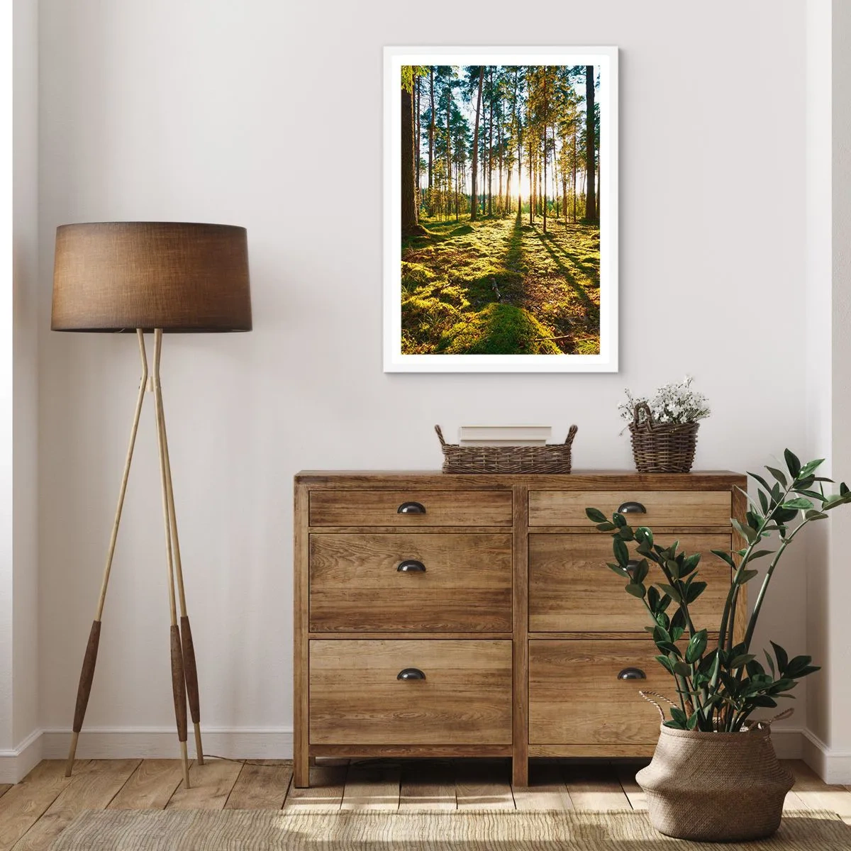 Plakát v bílém rámu - …Za sedmero lesy - 40x50 cm