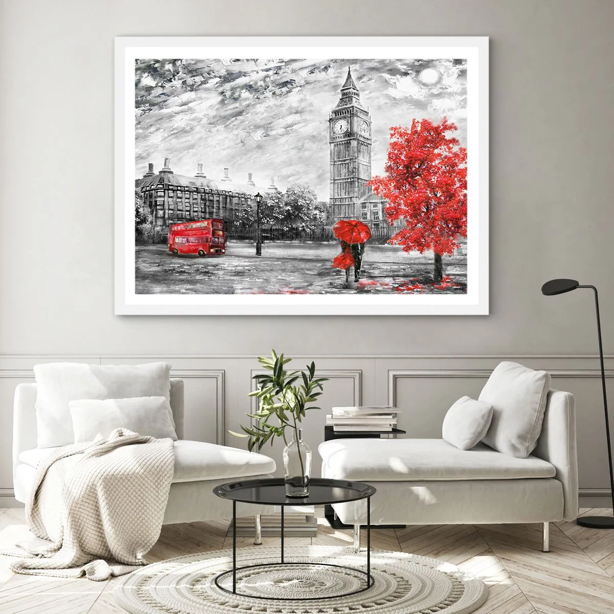 Plakát v bílém rámu - Vzrušující den - 50x40 cm