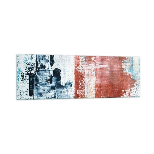 Obraz na skle - Abstraktní půl na půl - 160x50 cm