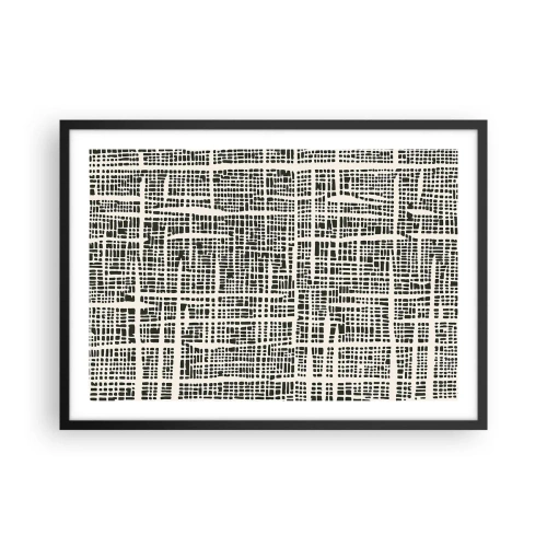 Plakát v černém rámu - Tkaná kompozice - 70x50 cm