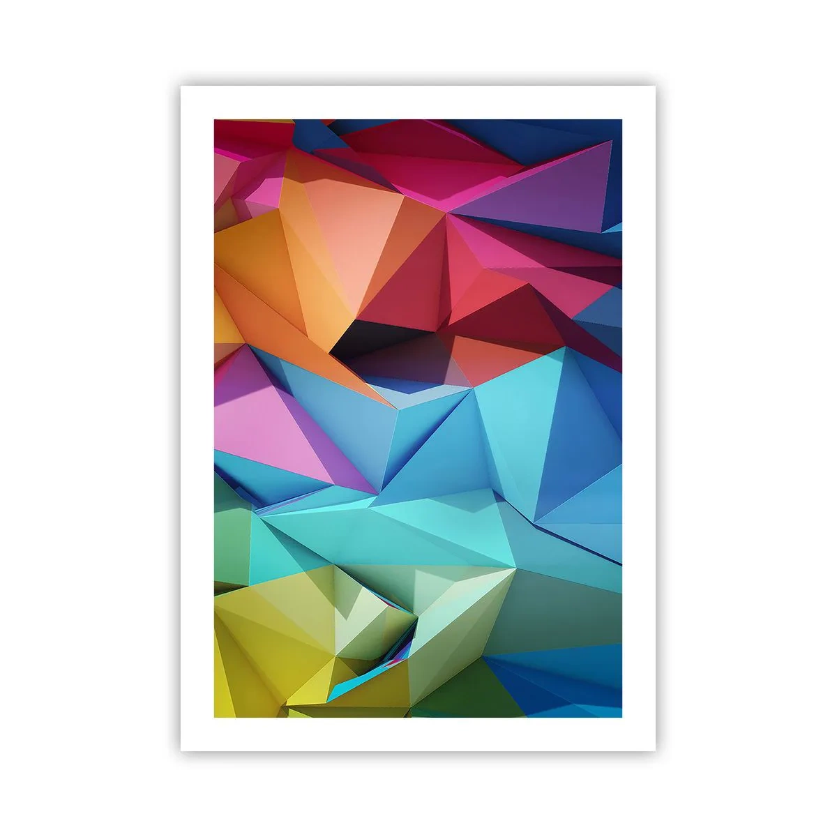 Plakát - Duhové origami - 50x70 cm