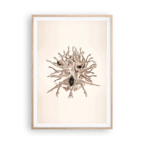 Plakát v rámu světlý dub - Rozkvět v tanci - 70x100 cm
