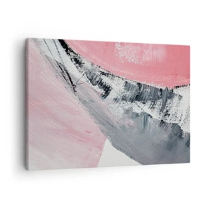 Obraz na plátně - Abstraktní kompozice v odstínech růžové a šedé. - 70x50cm - Sladěná kompozice - Moderní nástěnná dekorace do obývacího pokoje a ložnice ARTTOR