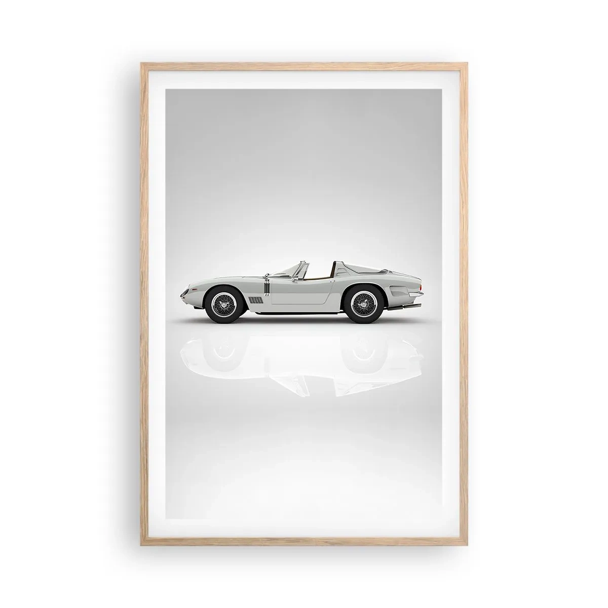 Plakát v rámu světlý dub - Příslib zábavy - 61x91 cm