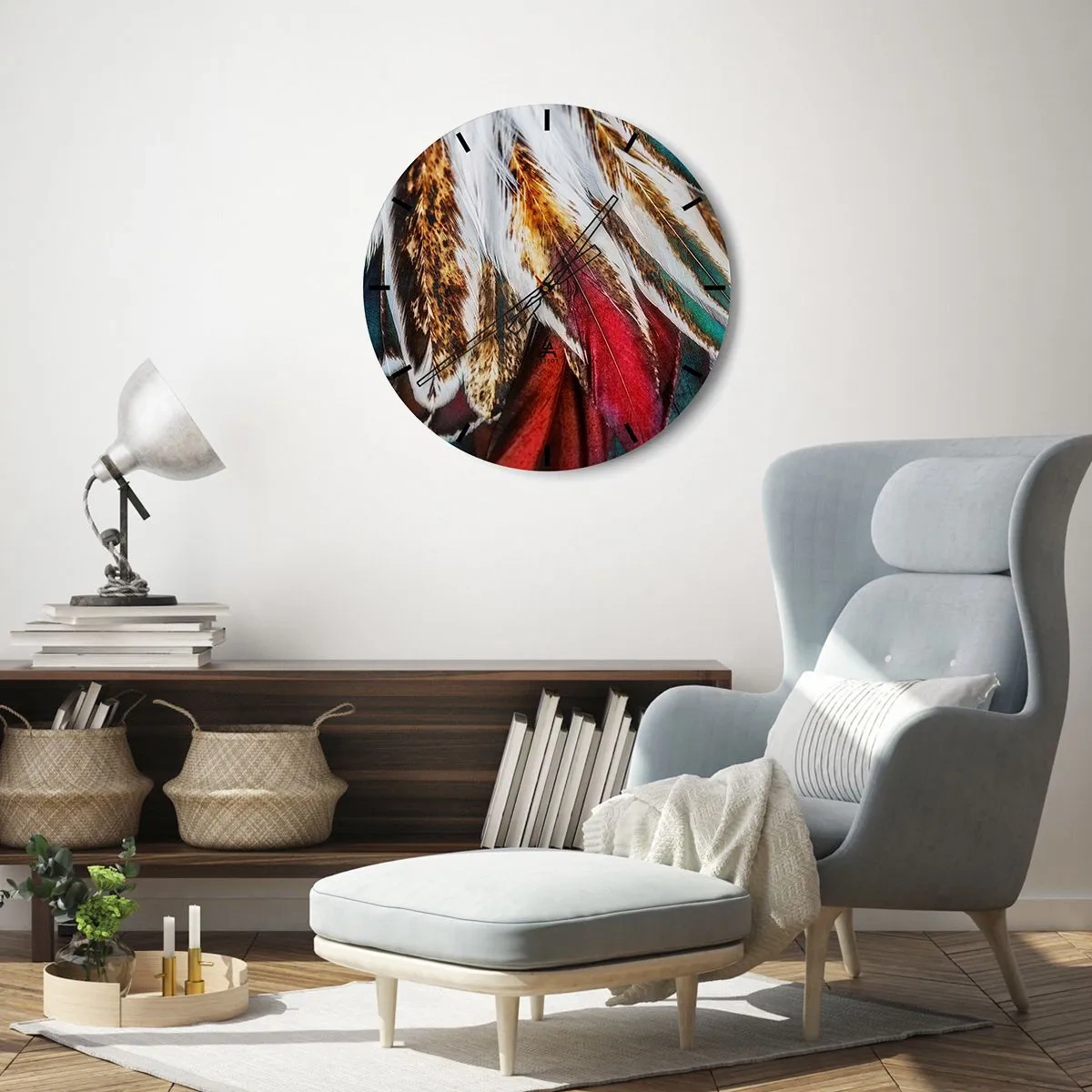 Nástěnné hodiny - Tajemství letu - 40x40 cm