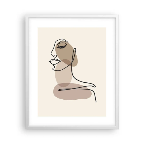 Plakát v bílém rámu - Při poslechu samé sebe - 40x50 cm