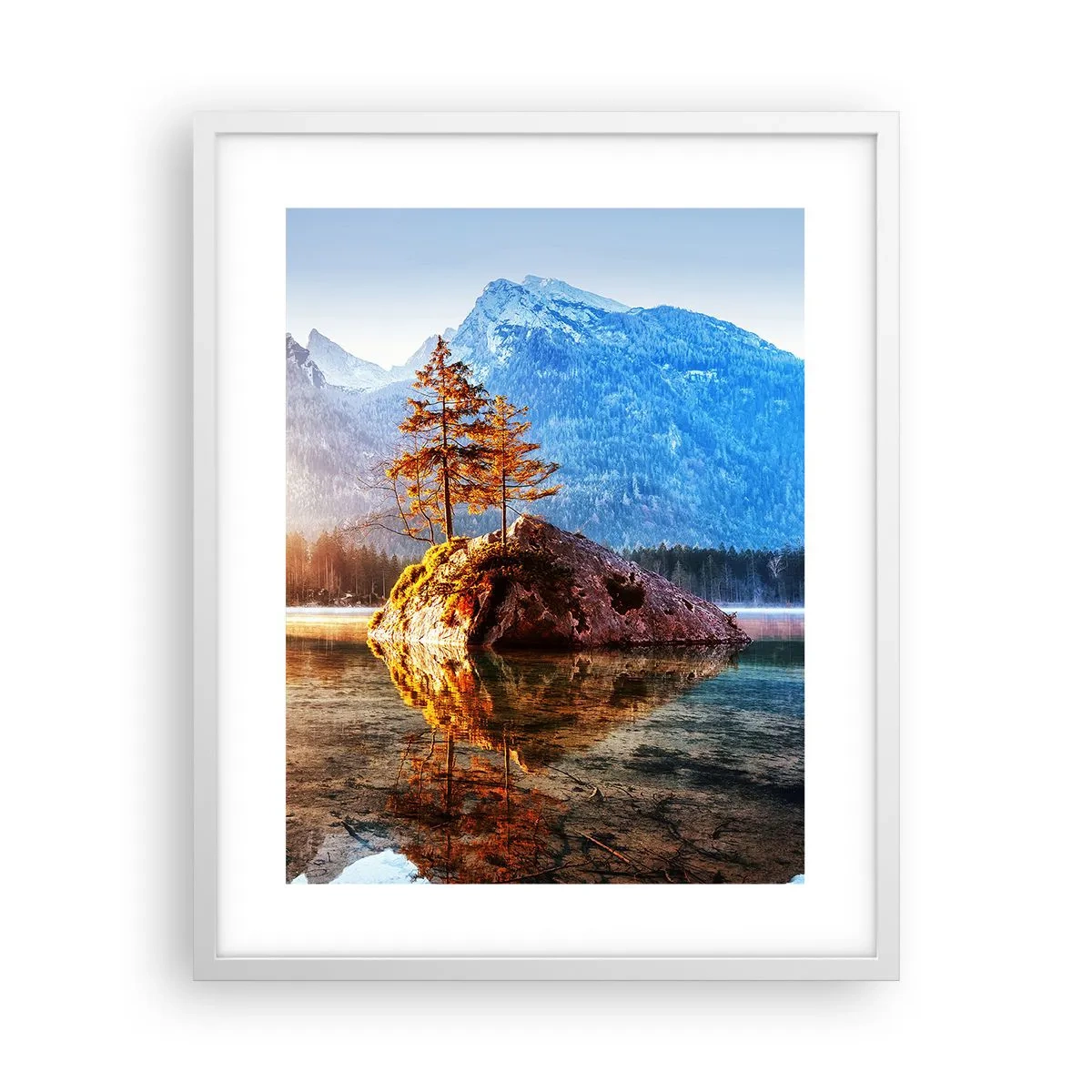 Plakát v bílém rámu - Příroda v novém světle - 40x50 cm