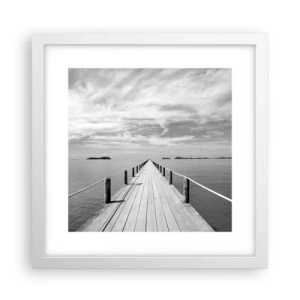 Plakát v bílém rámu - Co takhle cesta… - 30x30 cm