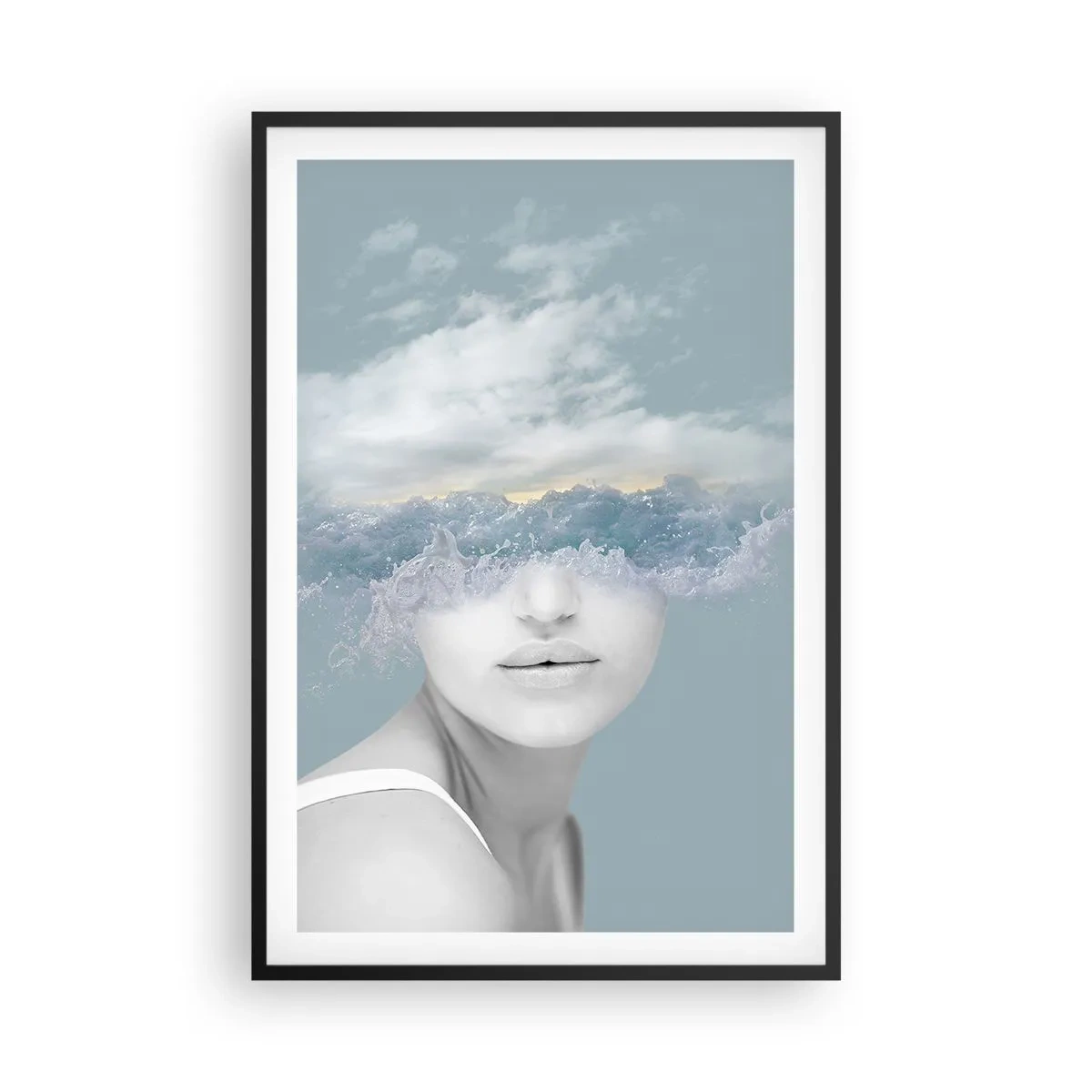Plakát v černém rámu - S hlavou v oblacích - 61x91 cm