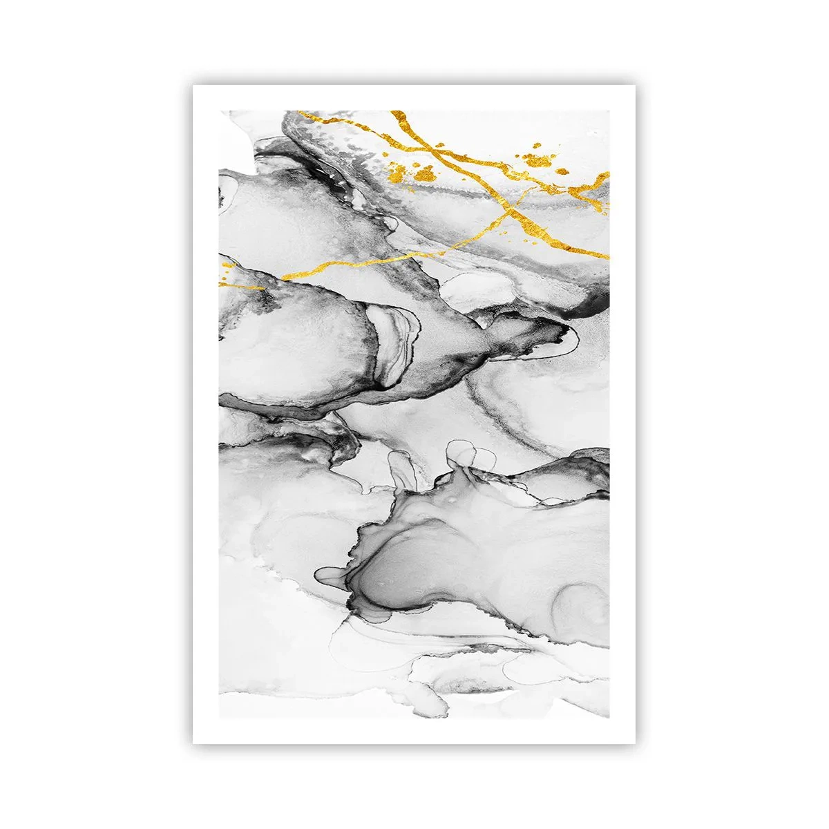 Plakát - Kompozice se zlatým motivem - 61x91 cm