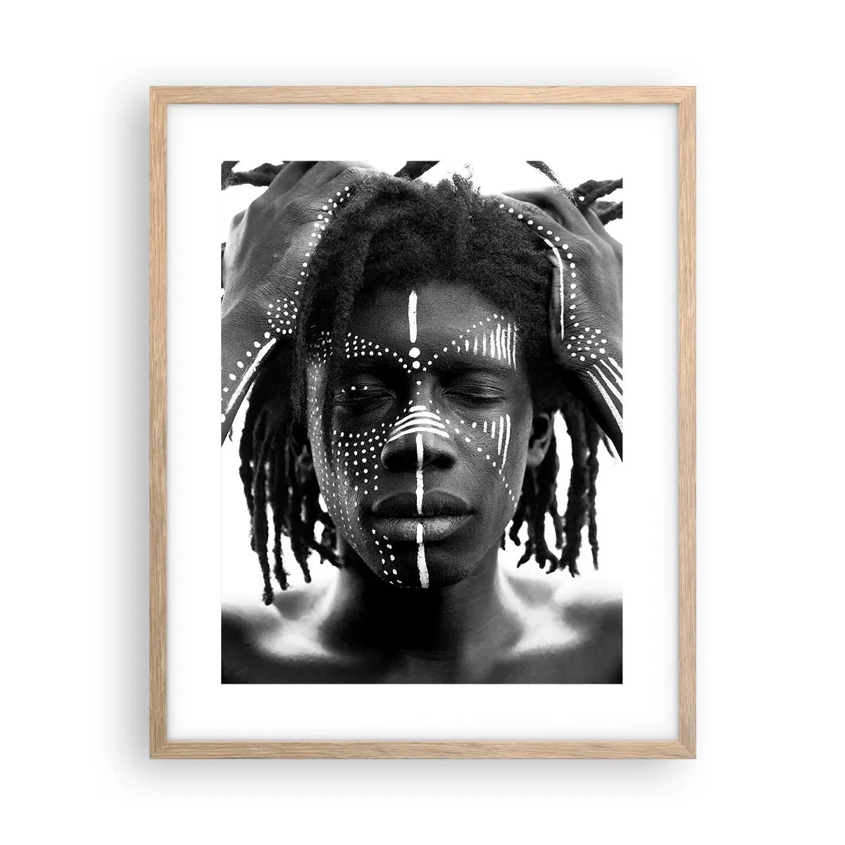 Plakát v rámu světlý dub - Kde jsi? - 40x50 cm