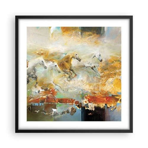 Plakát v černém rámu - Cválá světlem - 50x50 cm