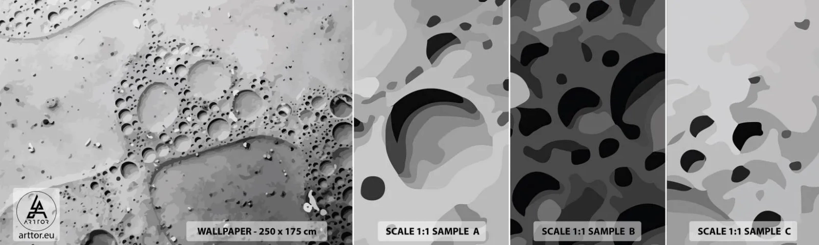 Fototapeta Vzorek Standard Eco - Stopa po zpěněném - Složení, Kus, Grafika - 100x30 cm