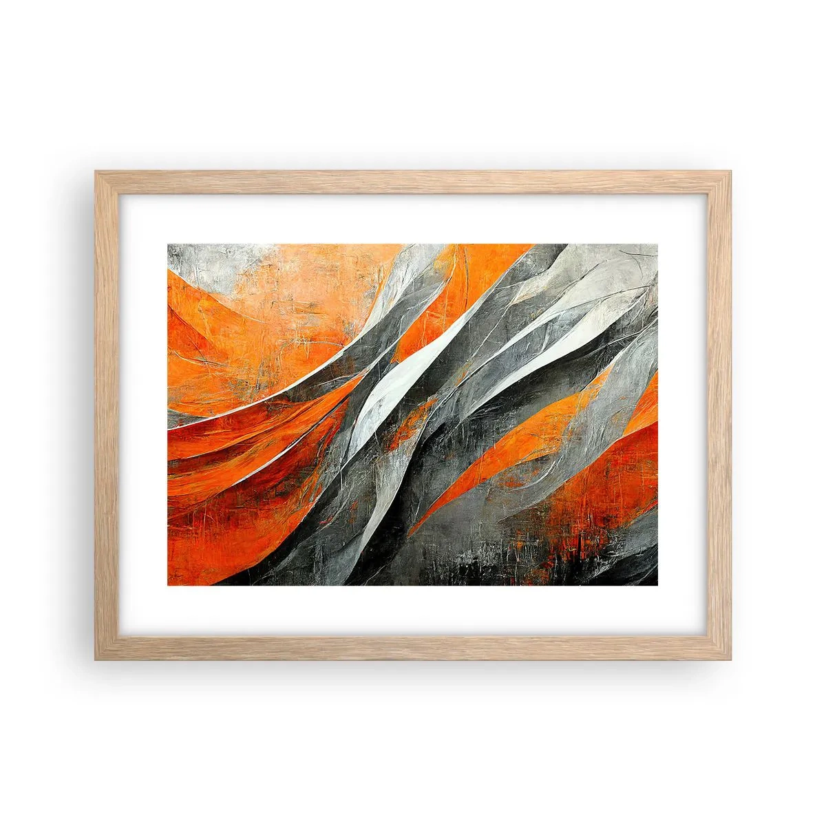 Plakát v rámu světlý dub - Žár a chlad - 40x30 cm