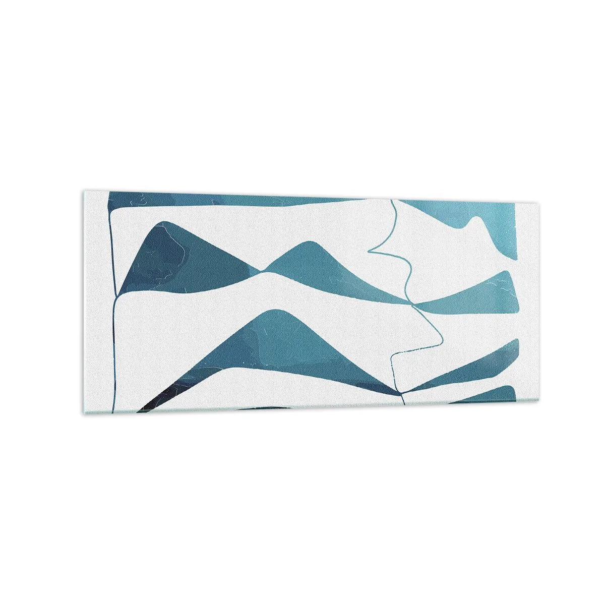 Obraz na skle - Abstrakce: tyrkysový vztah - 120x50 cm