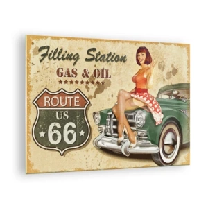 Obraz na skle - Báječná 40. léta - 70x50cm - Skvělá 40. léta - Moderní nástěnná dekorace do obývacího pokoje a ložnice ARTTOR