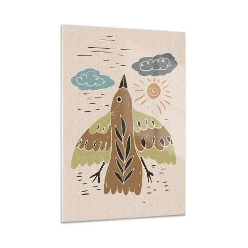 Obraz na skle - Radostný let - 50x70 cm