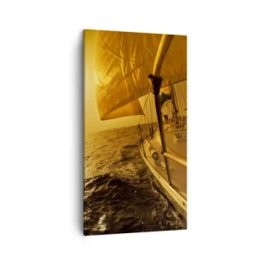 Obraz na plátně - Zlatý večer po vícebarevném dni - 45x80 cm