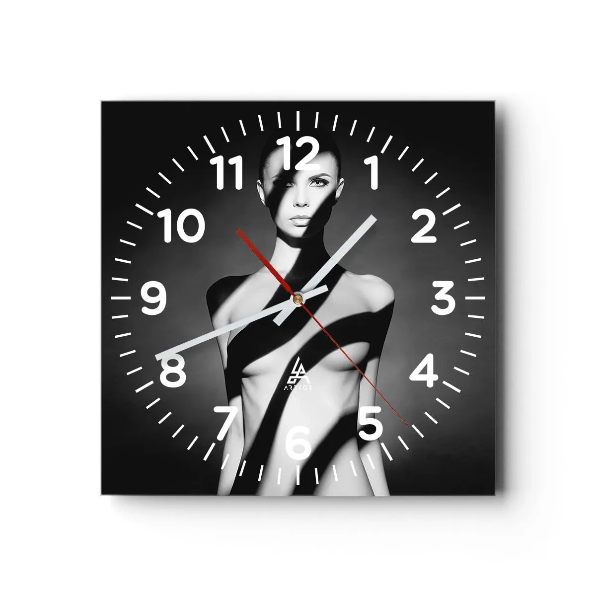 Nástěnné hodiny - V záři i ve stínu - 40x40 cm