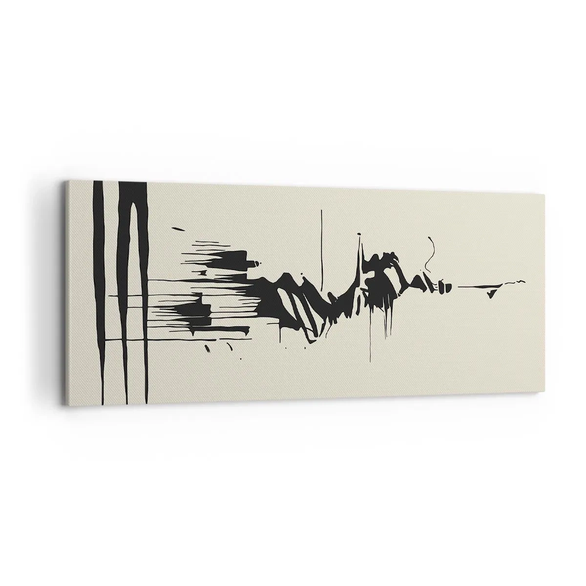 Obraz na plátně - Spěšná abstrakce - 100x40 cm