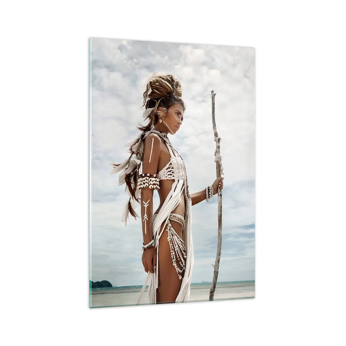 Obraz na skle - Královna tropů - 70x100 cm