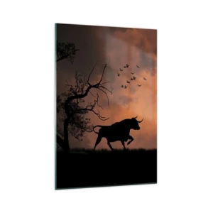 Obraz na skle - Dramatické představení přírody - 70x100 cm