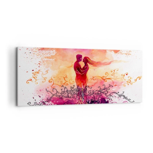 Obraz na plátně - Jedno srdce! Potřebuji tak málo… - 120x50 cm