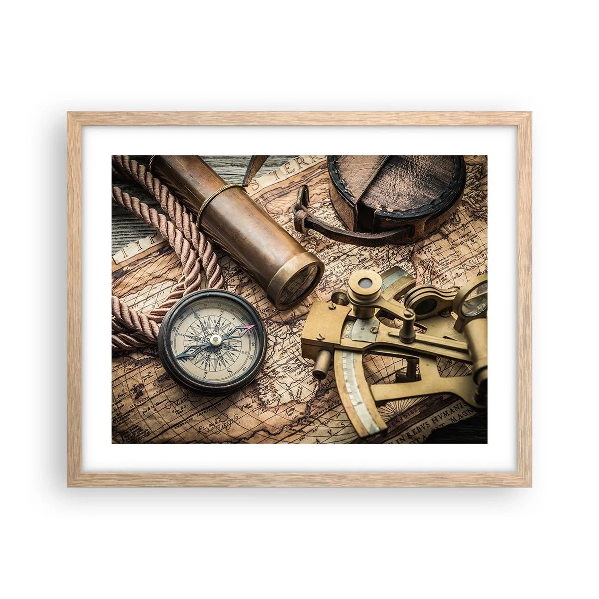 Plakát v rámu světlý dub - Urči směr - 50x40 cm