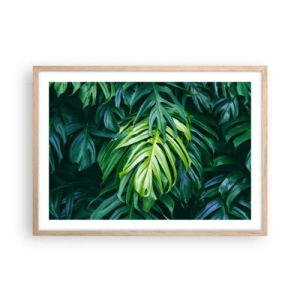 Plakát v rámu světlý dub - Ponořit se do svěžesti - 70x50 cm