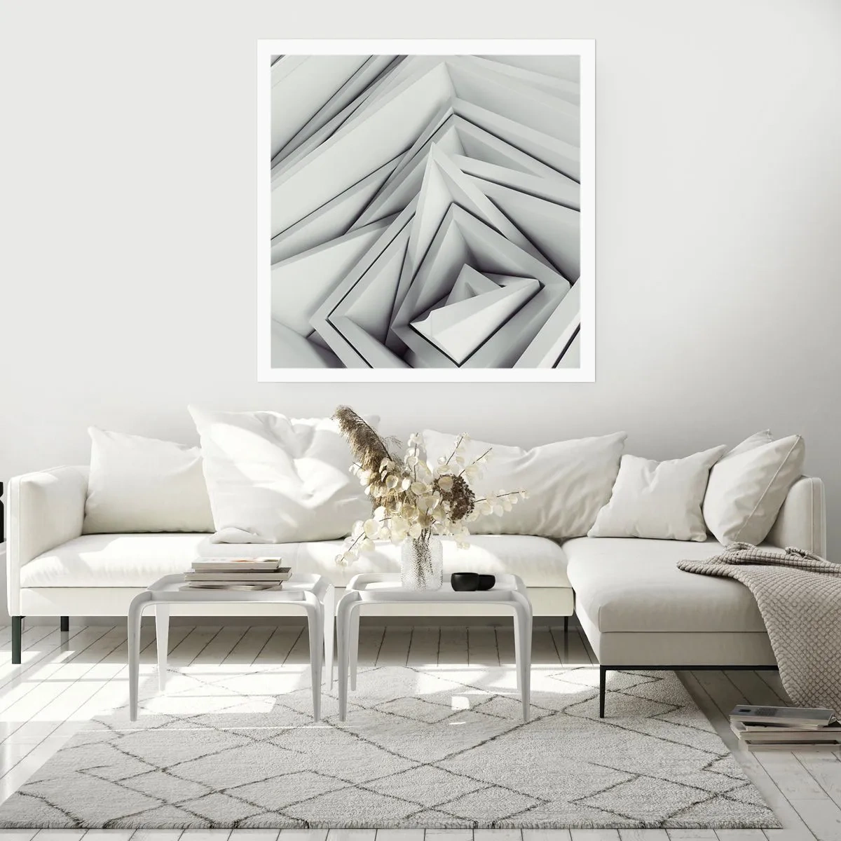 Plakát - Symfonie ostrých úhlů - 40x40 cm