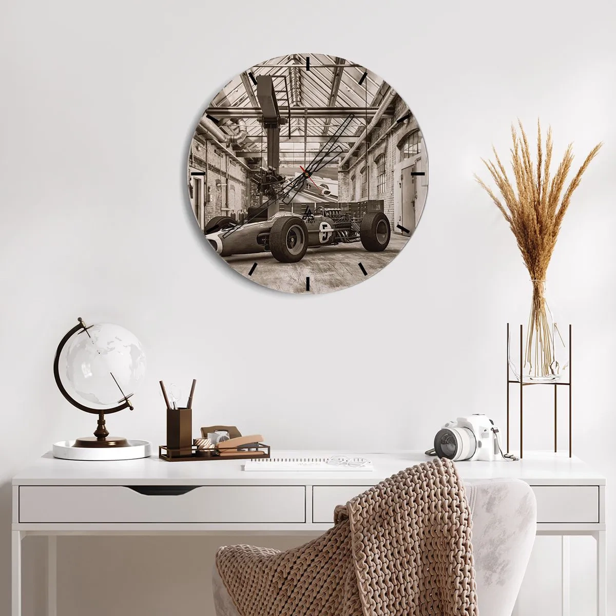 Nástěnné hodiny - Odpočinek vítěze - 40x40 cm