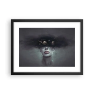 Plakát v černém rámu - A planety… - 40x30 cm