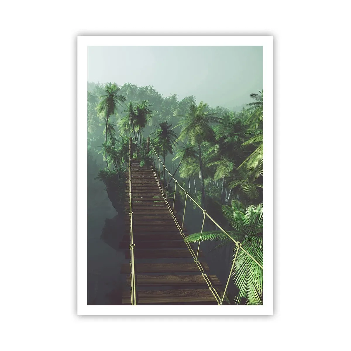 Plakát - U vodopádu zeleně - 70x100 cm