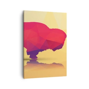 Obraz na plátně - Amarantová síla zubra - 50x70 cm