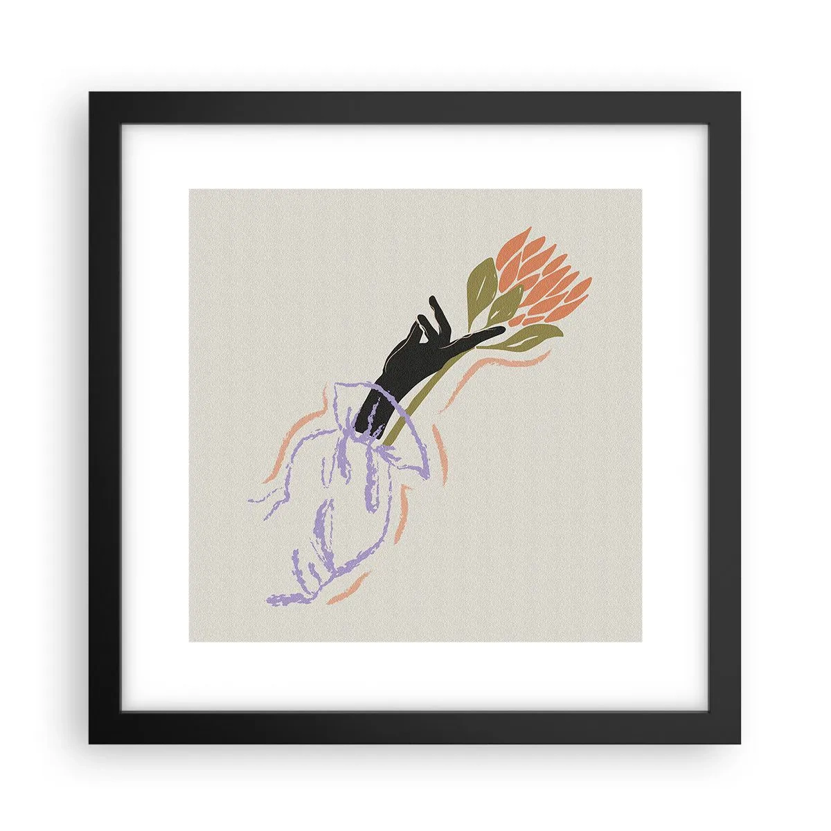 Plakát v černém rámu - Sesterský dotek - 30x30 cm