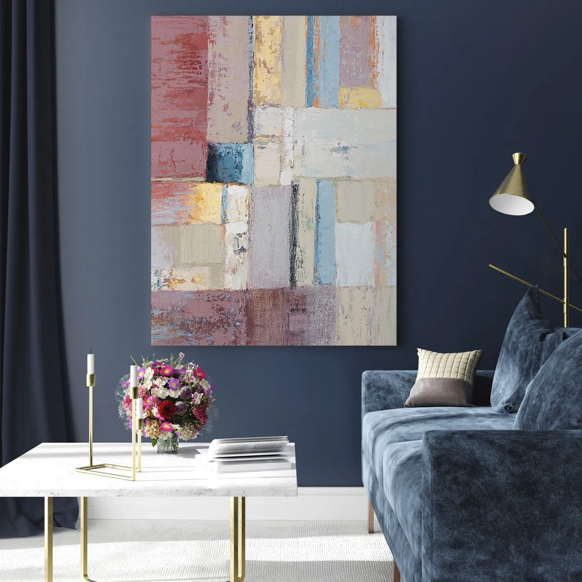 Obraz na skle - Klid geometrie - 50x70 cm