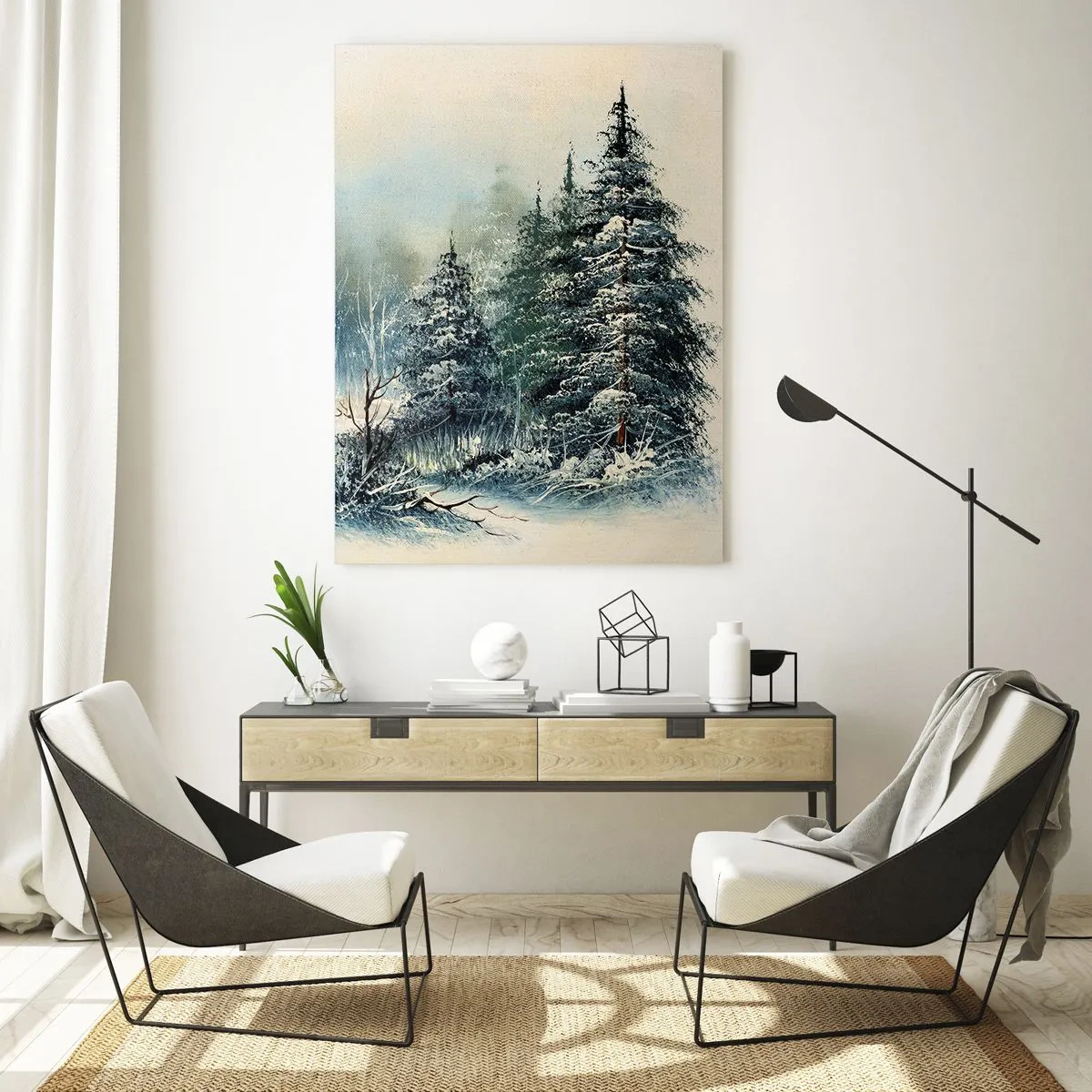 Obraz na skle - Připravení na Vánoce - 50x70 cm
