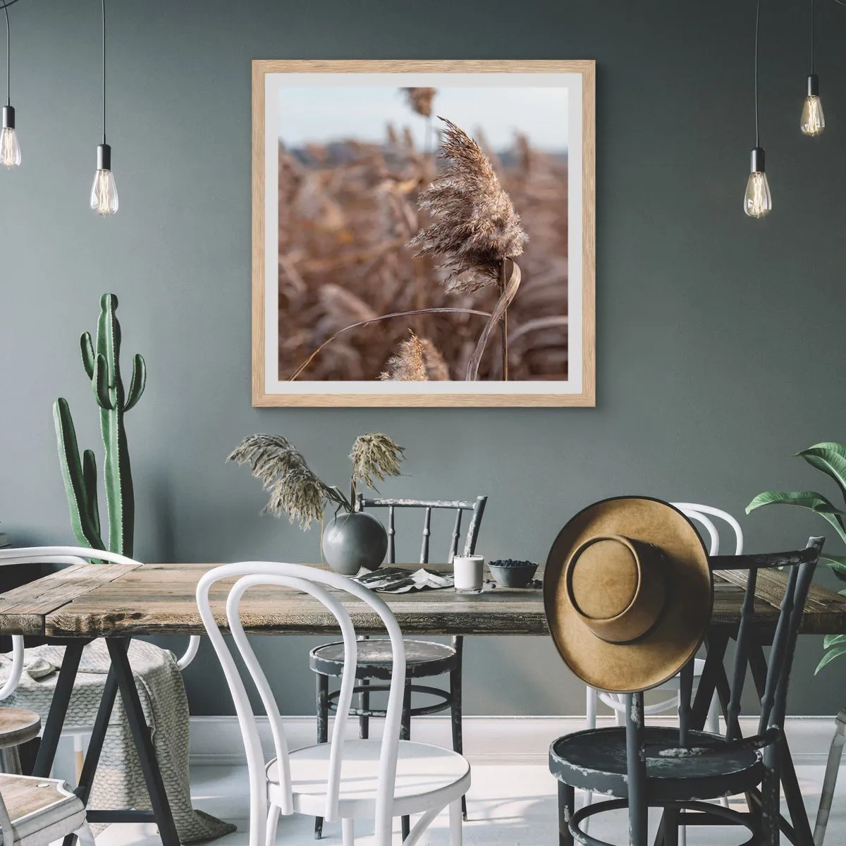 Plakát v rámu světlý dub - Čas odletět s větrem - 40x40 cm