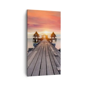 Obraz na plátně - Západ na východě - 45x80 cm