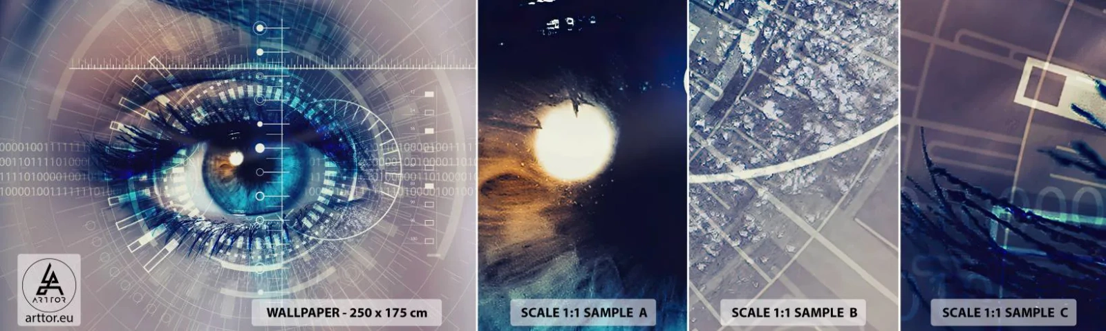 Vzor Fototapety Samolepicí Deluxe Sticker - Myslíš si, že mě znáš - Abstrakce, Oko, Grafika - 100x30 cm