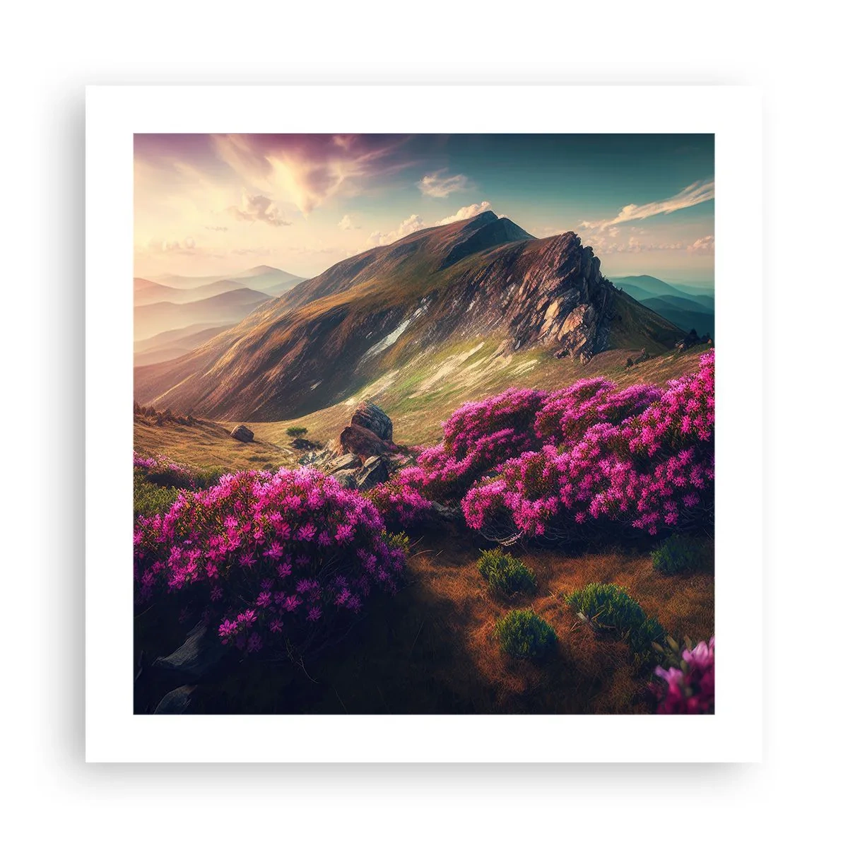 Plakát - Léto na horách - 50x50 cm